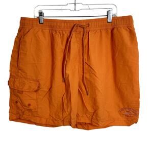Tommy Bahama Swim Trunks Mens Size XL Orange Relax Embroidered Preppy